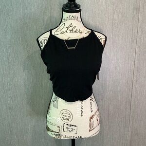 Old Navy Active Black Crop Top Size Large